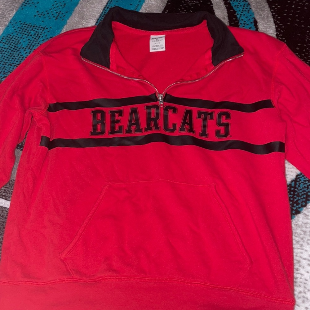 PINK University of Cincinnati half zip sweatshirt